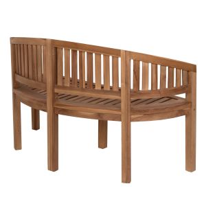 Двуместна пейка Capo Hm9538 от тиково дърво в естествен цвят 121x59x86cm