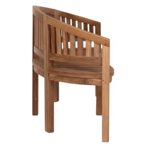 Двуместна пейка Capo Hm9538 от тиково дърво в естествен цвят 121x59x86cm