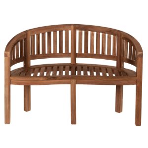 Двуместна пейка Capo Hm9538 от тиково дърво в естествен цвят 121x59x86cm