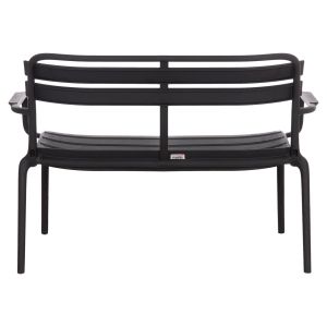 Two-seater polypropylene bench Korver Hm6332.02 black 113x65x76cm.