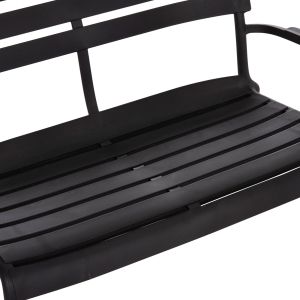 Two-seater polypropylene bench Korver Hm6332.02 black 113x65x76cm.