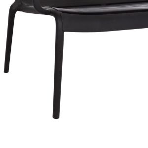 Two-seater polypropylene bench Korver Hm6332.02 black 113x65x76cm.