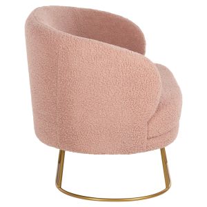 Two-seater sofa Arien Hm8492,22 Dusty pink boucle with gold metal frame 130x75x85hcm