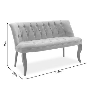 Two-seater sofa Loreta plush 123x65x73cm