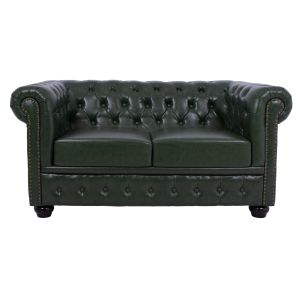 Two-seater sofa T,chesterfield Hm3010,08 Pu Cyprus green