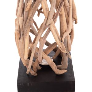 Decorative lantern Flamer Hm4439 Driftwood in natural 30x30x179hcm.