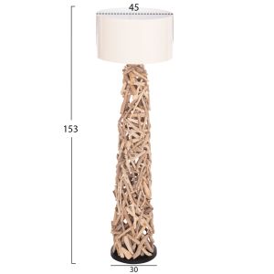 Decorative lamp Hm4429 wood - white PVC cap Φ45x153cm.