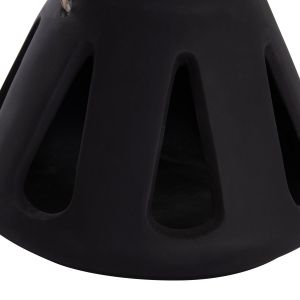 Декоративен настолен фенер Erantyl Hm4696.01s черен фибър цимент и ратанова дръжка Φ25x17hcm