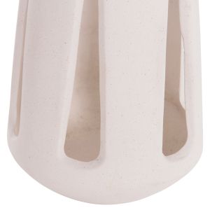 Декоративен настолен фенер Erantyl Hm4696.02l бял фиброцимент и ратанова дръжка Φ17x27hcm