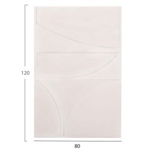 Decorative wall panel Santorini series Hm4505 Mdf in musky white color 80x4(thickness)x120hcm.