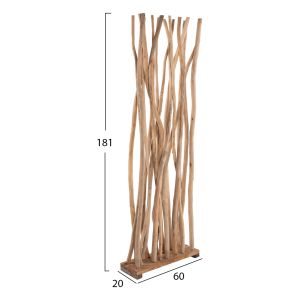 Decorative screen Naturally branches solid teak 60x25x 200h