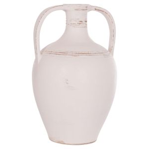 Декоративна ваза (амфора) Feax Hm4676.02l теракота в бяло - 35x35x58hсм.