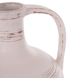Декоративна ваза (амфора) Feax Hm4676.02l теракота в бяло - 35x35x58hсм.