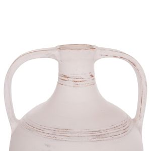 Декоративна ваза (амфора) Feax Hm4676.02s теракота в бяло -- 35x35x48всм.