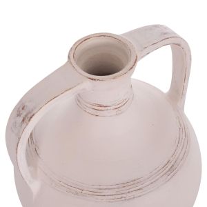 Декоративна ваза (амфора) Feax Hm4676.02s теракота в бяло -- 35x35x48всм.