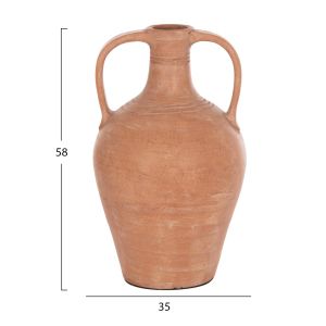 Декоративна ваза (амфора) Feax Hm4676.08l теракота в натурално - 35x35x58всм.