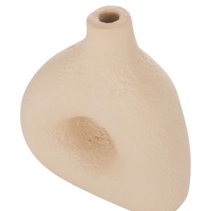 Decorative vase Hm4667.02m terracotta in creamy white - 17x6.5x20hcm.