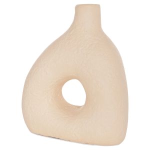 Decorative vase Hm4667.02m terracotta in creamy white - 17x6.5x20hcm.