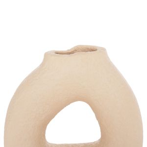Decorative vase Hm4667.02s terracotta in creamy white - 17.5x6.5x17cm.