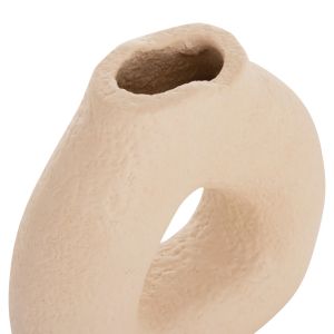 Decorative vase Hm4667.02s terracotta in creamy white - 17.5x6.5x17cm.