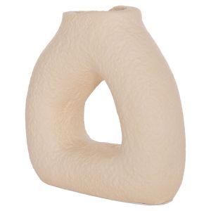 Decorative vase Hm4667.02s terracotta in creamy white - 17.5x6.5x17cm.