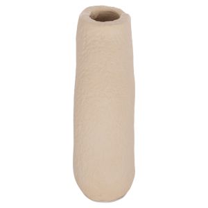 Decorative vase Hm4667.02s terracotta in creamy white - 17.5x6.5x17cm.