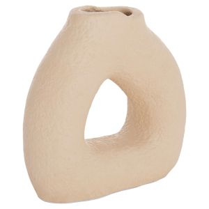 Decorative vase Hm4667.02s terracotta in creamy white - 17.5x6.5x17cm.