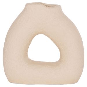 Decorative vase Hm4667.02s terracotta in creamy white - 17.5x6.5x17cm.