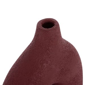 Decorative vase Hm4667.06m terracotta in maroon red - 17x6.5x20hcm.
