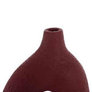 Decorative vase Hm4667.06m terracotta in maroon red - 17x6.5x20hcm.