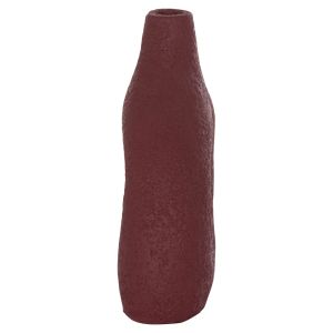Decorative vase Hm4667.06m terracotta in maroon red - 17x6.5x20hcm.