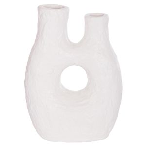 Декоративна ваза Namentis Hm4665.02l теракота в бял цвят - 27x13.5x37всм.