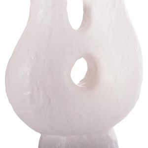 Декоративна ваза Namentis Hm4665.02s теракота в бял цвят -- 26x15x32.5hсм.