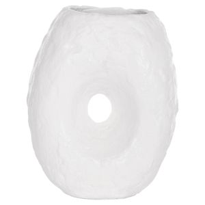 Декоративна ваза Namentis Hm4673.02s теракота в бял цвят - 22x13x28hсм.