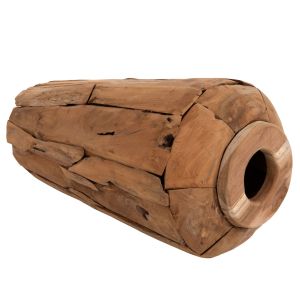 Декоративна ваза Naturally Hm7919 от парчета тиково дърво в натурален цвят D30x60hcm