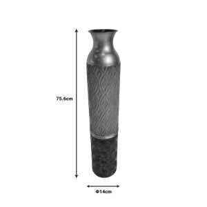 Декоративна ваза Raptonal метална цветна D14x75.6см