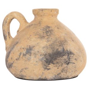 Decorative vase Vermo Hm4394 terracotta in beige matte Φ22x17cm.