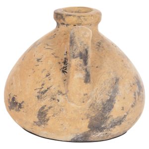 Decorative vase Vermo Hm4394 terracotta in beige matte Φ22x17cm.