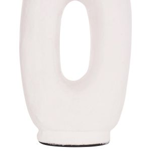 Декоративна ваза серия Clayvon Hm4409 теракота в бял цвят 10x5x21всм.