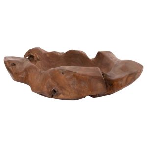 Декоративна купа за маса Noki Hm18296 тиково дърво - естествен цвят 50x46x10всм.