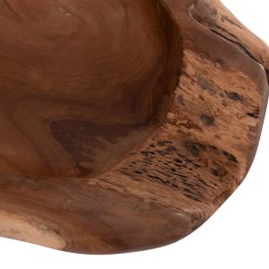 Декоративна купа за маса Noki Hm18297 тиково дърво -- естествен цвят 60x46x15в см.