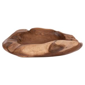 Декоративна купа за маса Noki Hm18297 тиково дърво -- естествен цвят 60x46x15в см.