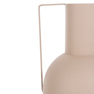 Декоративна метална ваза Flagon Hm4259,01 цвят екрю D34x54hcm