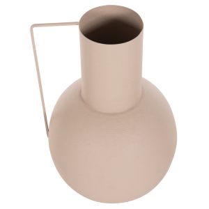 Декоративна метална ваза Flagon Hm4259,01 цвят екрю D34x54hcm