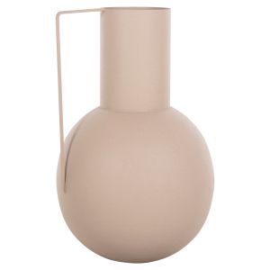 Декоративна метална ваза Flagon Hm4259,01 цвят екрю D34x54hcm