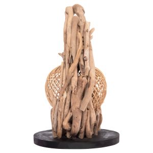 Decorative table lamp Ashin Hm4438 wooden rattan 30x30x49cm.