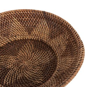 Декоративна плетена купа от ракита Hm4270 D35x18hcm