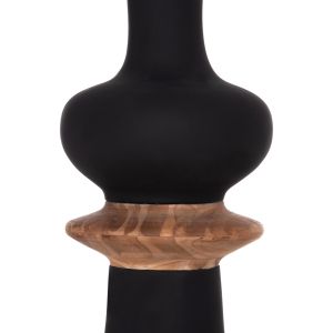 Decorative floor vase Nebula Hm4660.01l fiber cement made of black teak wood Φ45x172hcm.