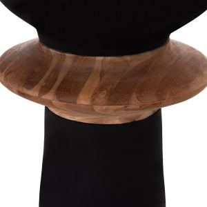 Decorative floor vase Nebula Hm4660.01l fiber cement made of black teak wood Φ45x172hcm.