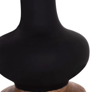Decorative floor vase Nebula Hm4660.01l fiber cement made of black teak wood Φ45x172hcm.